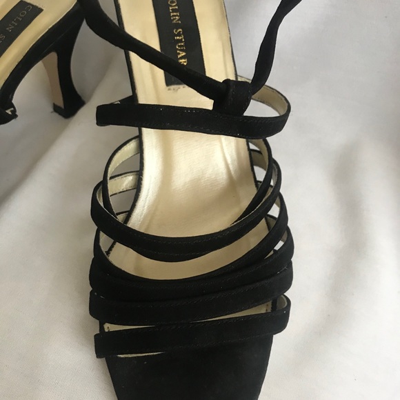 Colin Stuart black suede wrap around heels - Picture 6 of 8